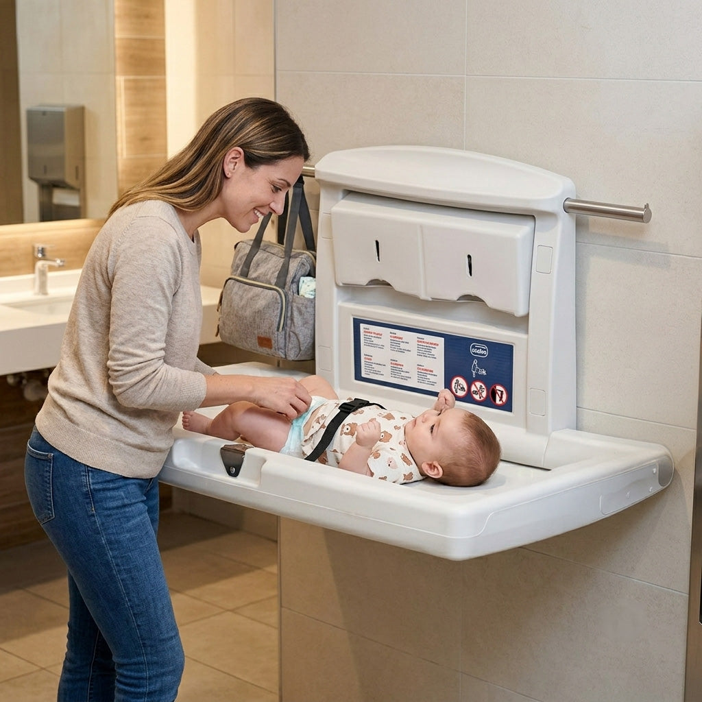 Care wall changing table