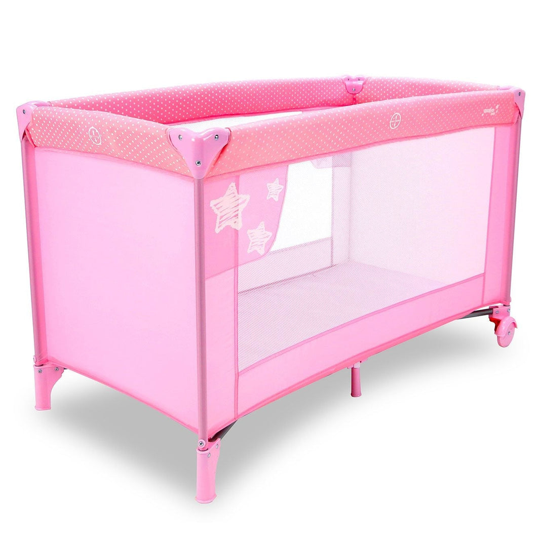 Balearic Stars Pink Travel Crib