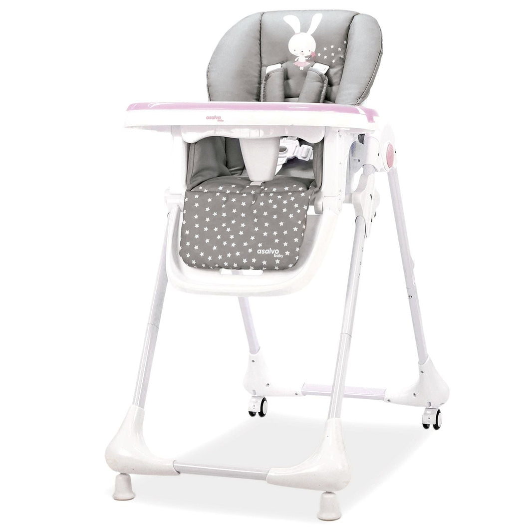 Pink Bunny Highchair with Wheels