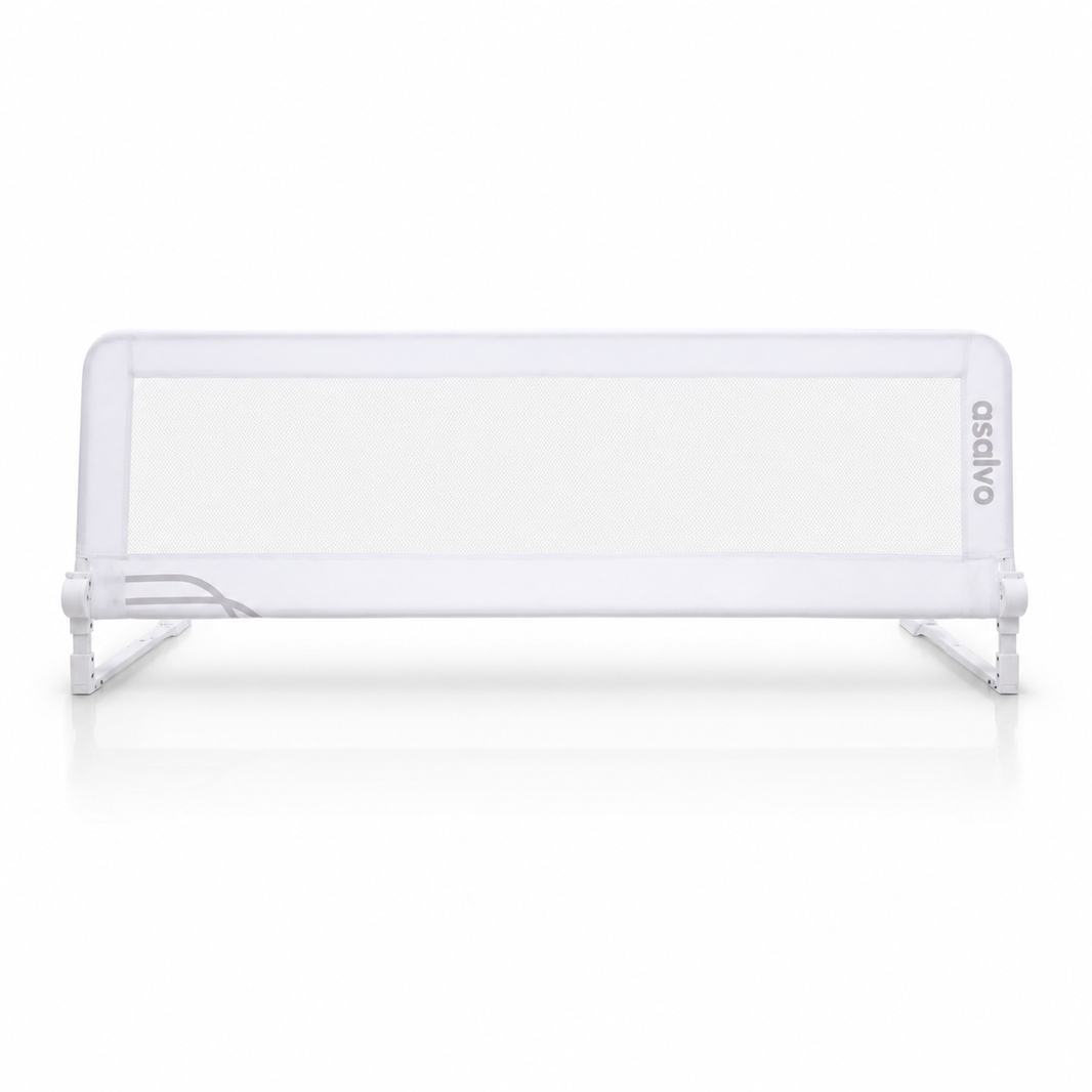 Barreira de cama 2-1 de 150 cm para cama de rodízio ou cama padrão branca