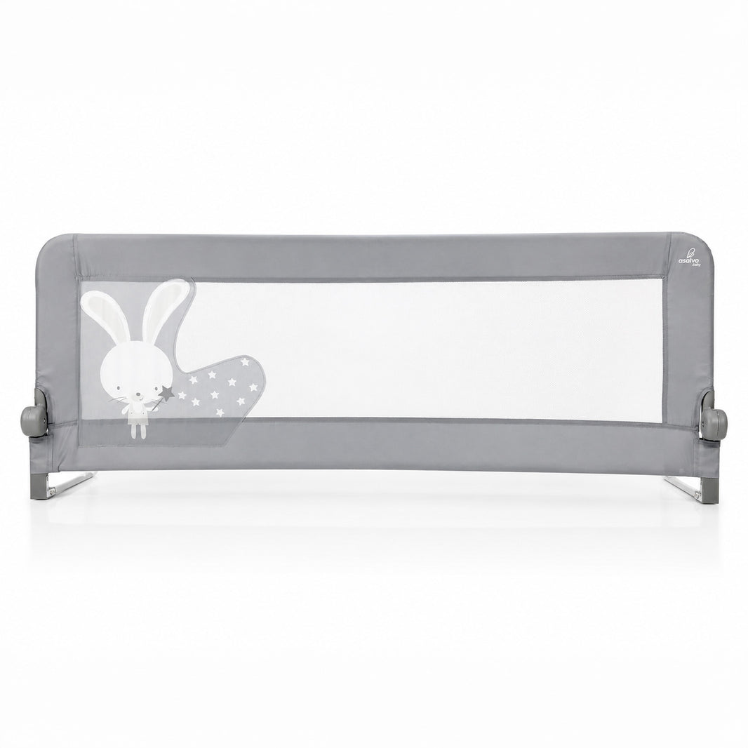 Barreira de cama 2-1 de 150 cm para ninho ou cama padrão Grey Bunny