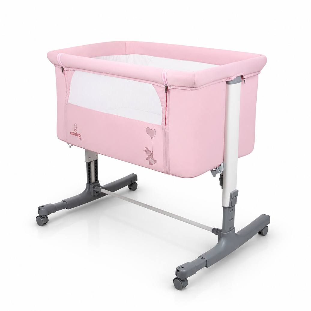 Calm Pink Co-Sleeping Mini Crib
