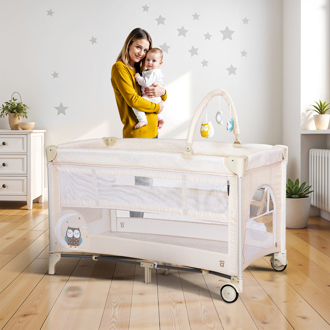 Complet Duo Owl Travel Crib