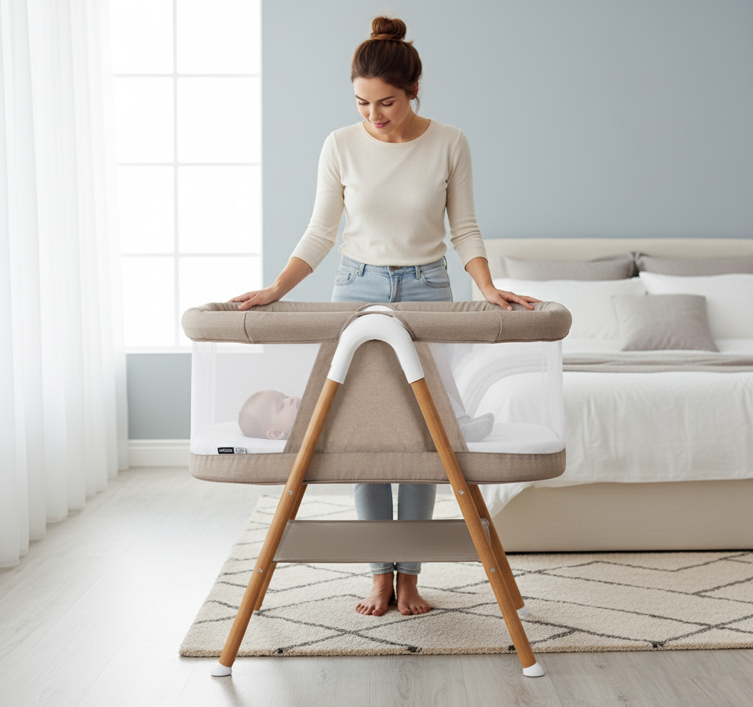 Nidus Beige Mini Crib