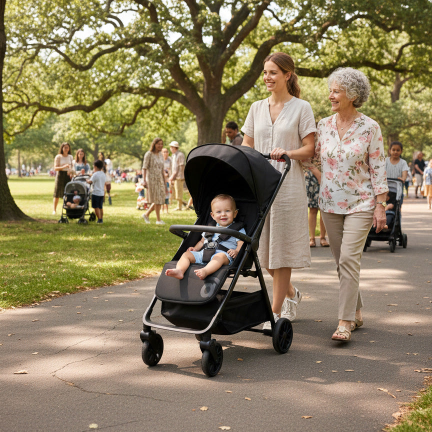 Málaga black stroller