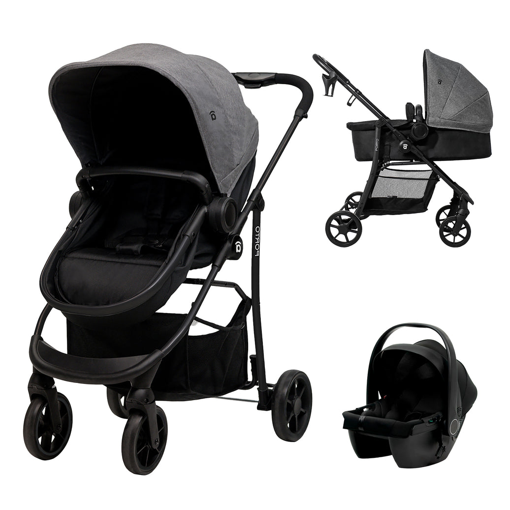 Porto Anthracite Convertible Trio