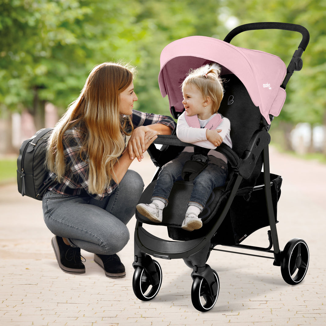 America 3 pink stroller