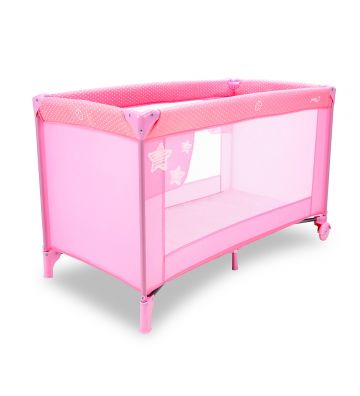 Travel Cot Baleares Stars Pink