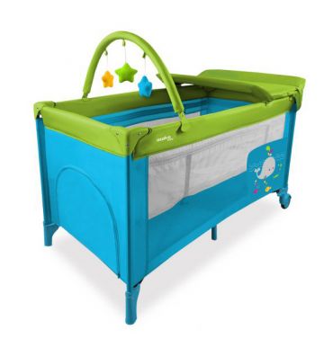 Travel Cot Complet Blue Whale