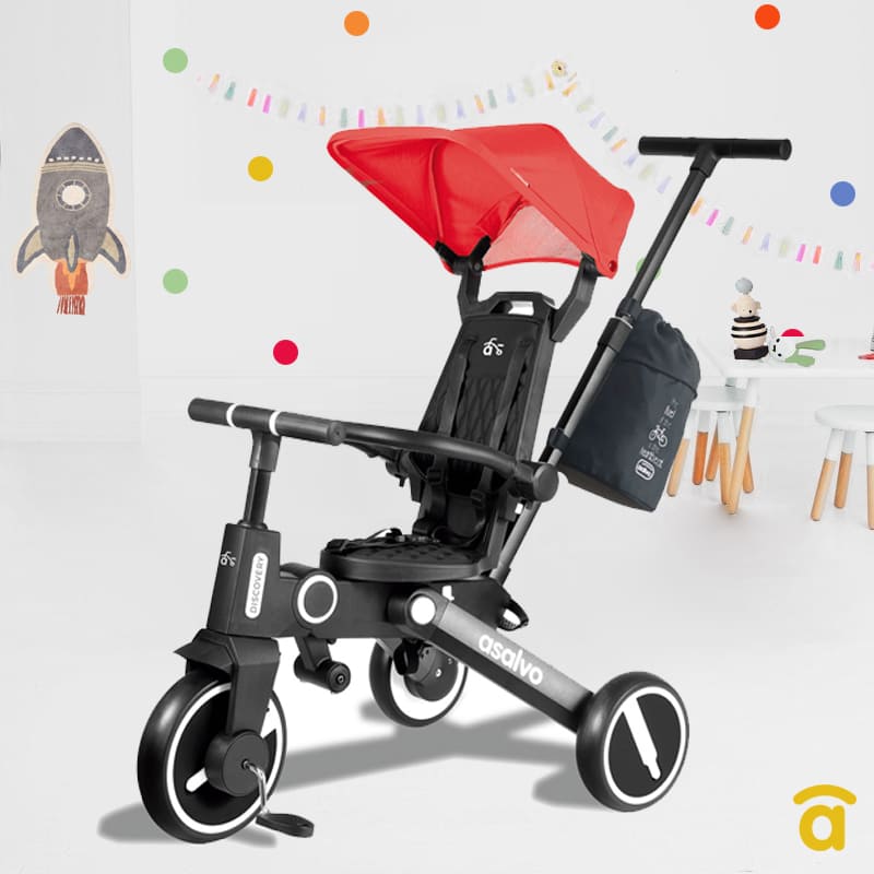 Discovery: Un triciclo plegable perfecto para descubrir el mundo.