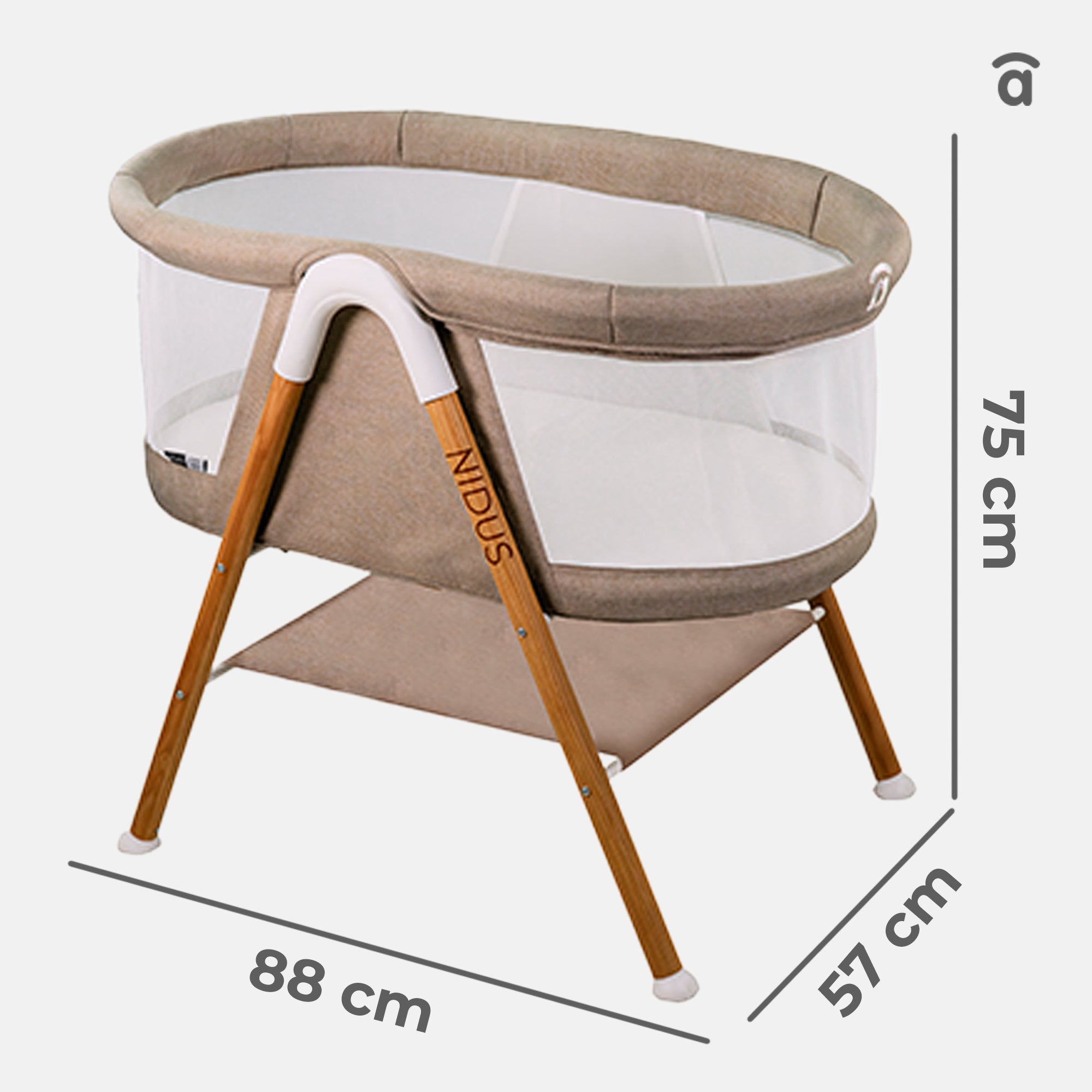 Nidus Beige Mini Crib