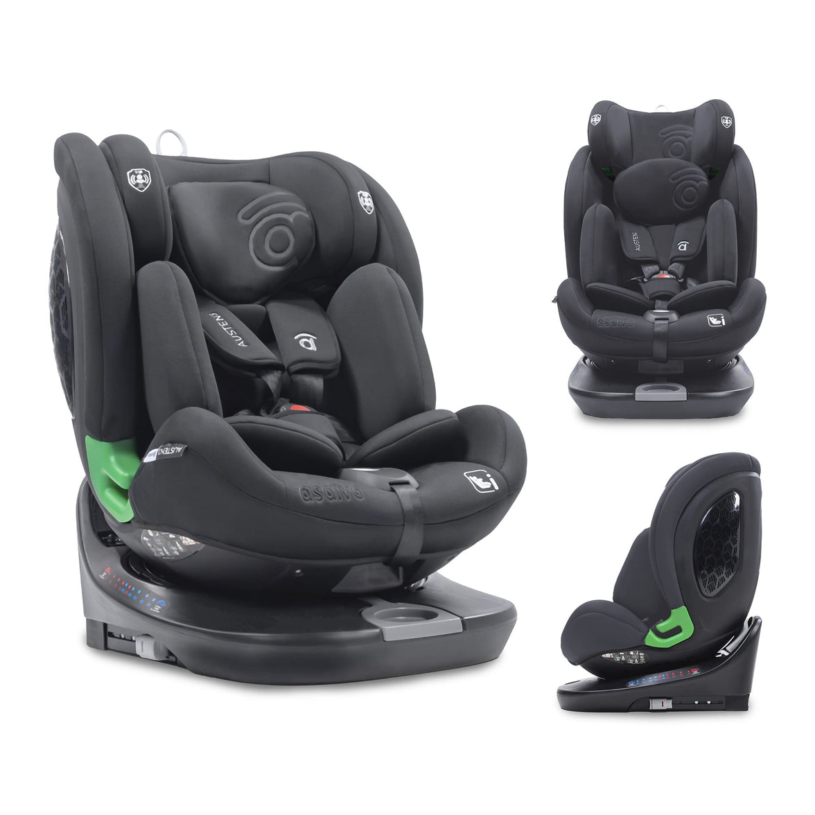 Austen 3 Gray Car Seat