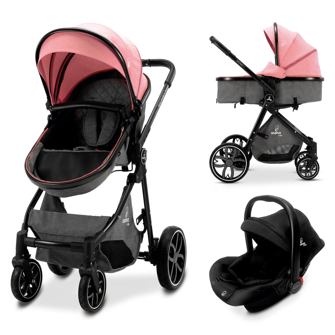 Sidney Convertible Trio 2 Pink