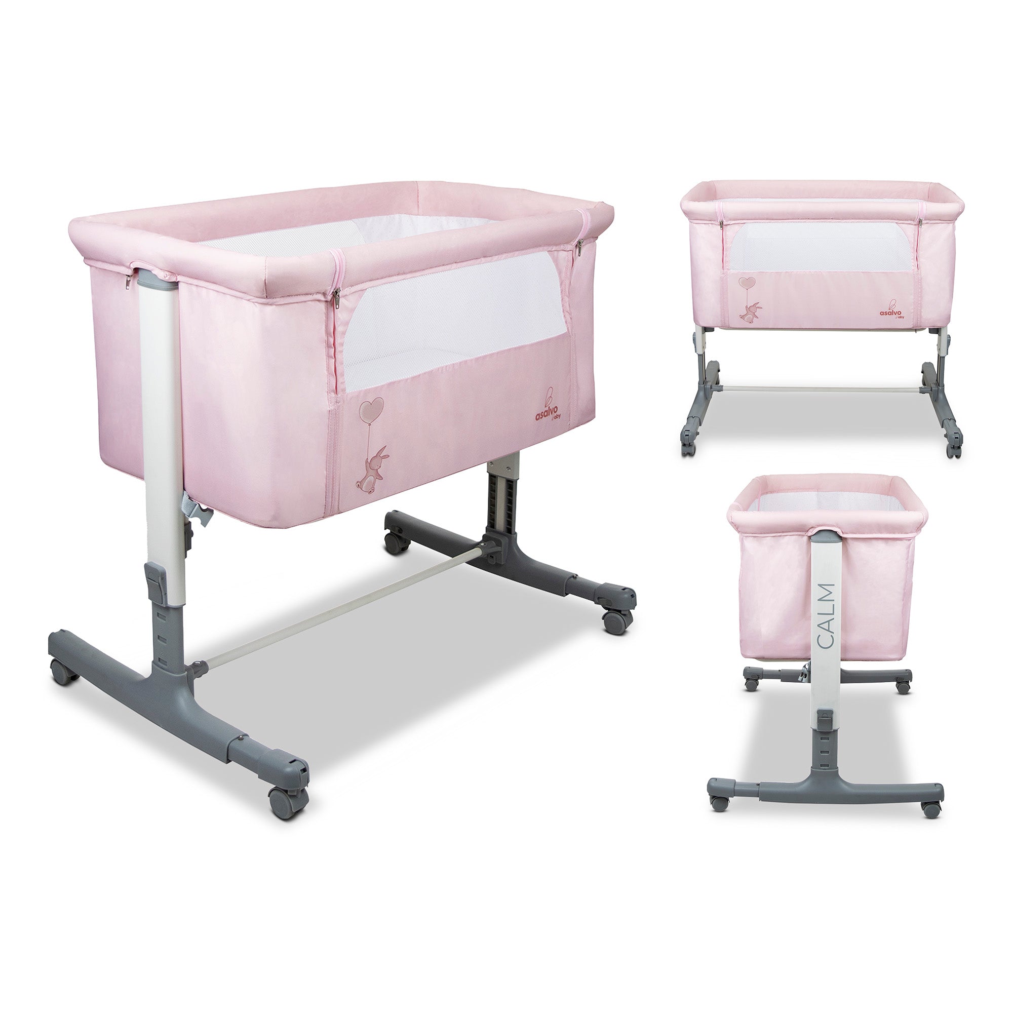 Calm Pink Co-Sleeping Mini Crib