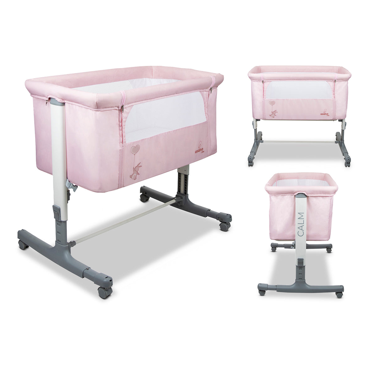 Calm Pink Co-Sleeping Mini Crib