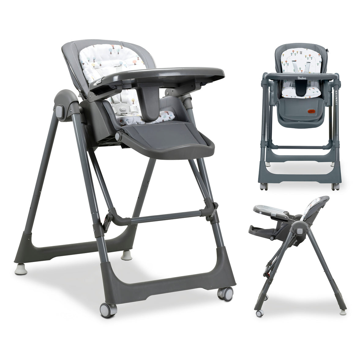 Basmati high chair convertible into swing