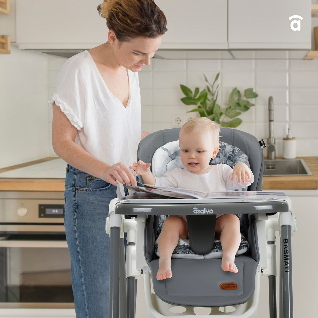 Basmati high chair convertible into swing