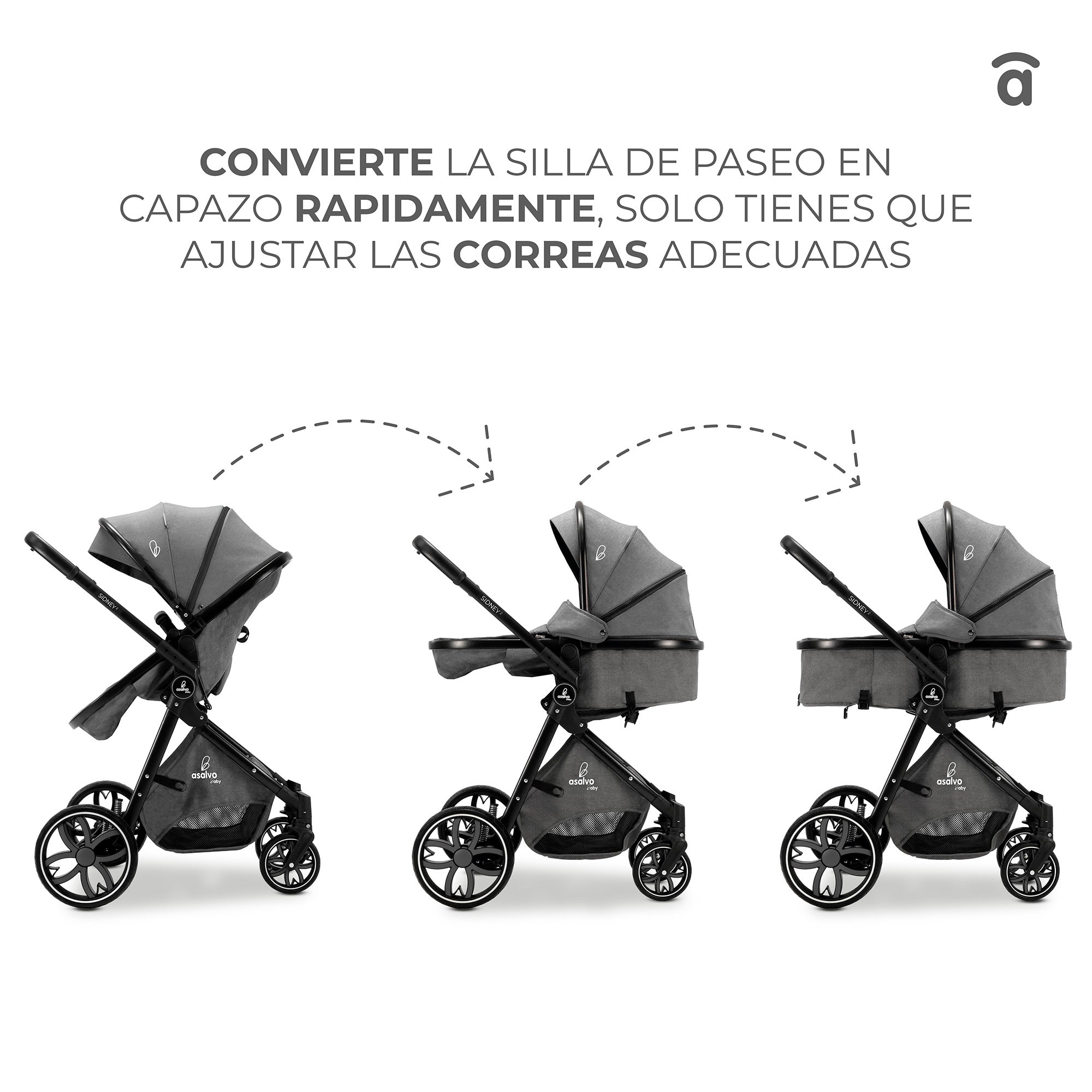 Sidney Convertible Trio 2 Gray