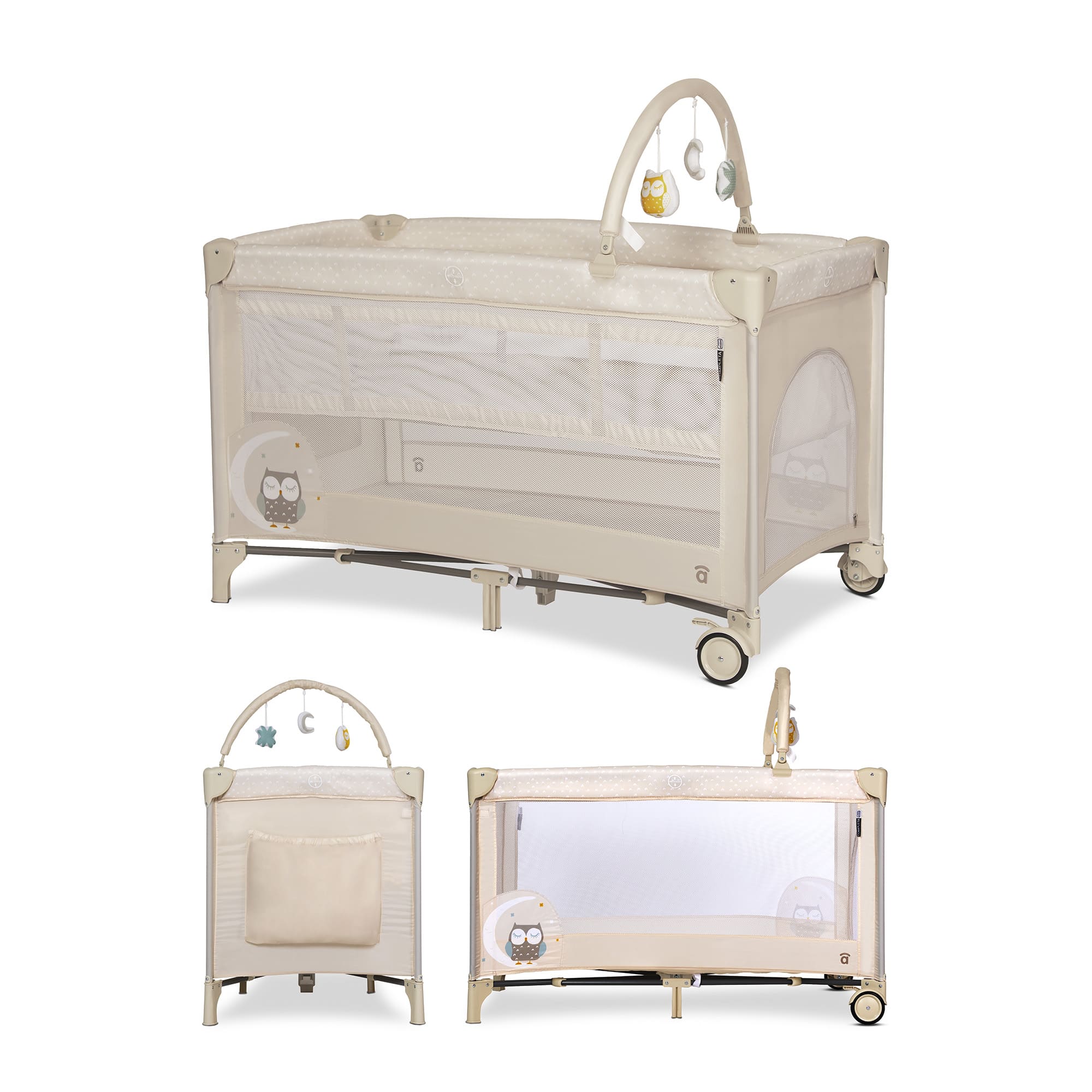 Complet Duo Owl Travel Crib