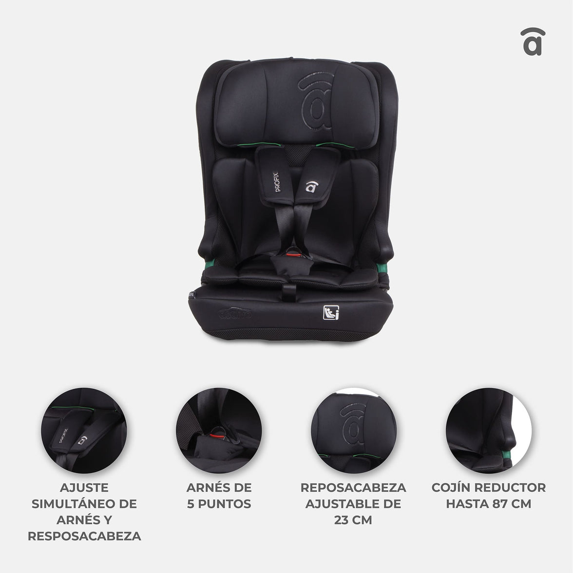 Cadeira auto I-Size Profix preta