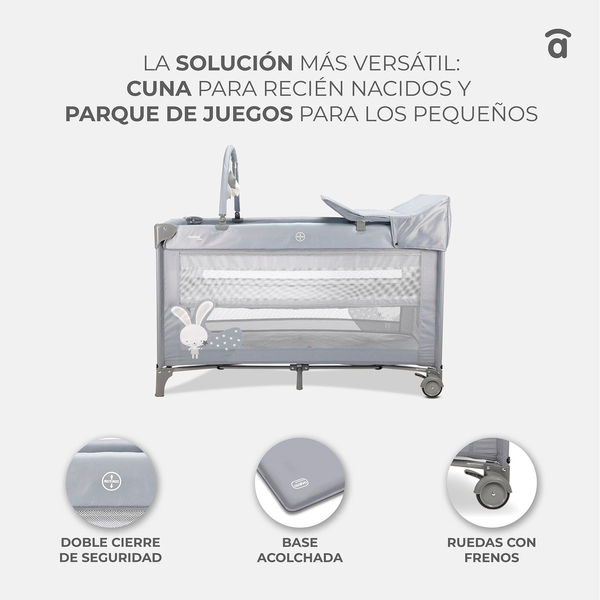 Berço de viagem nórdico completo 18