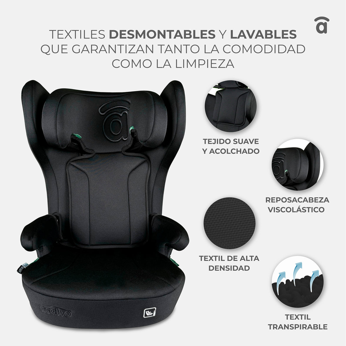 Kipling black car seat