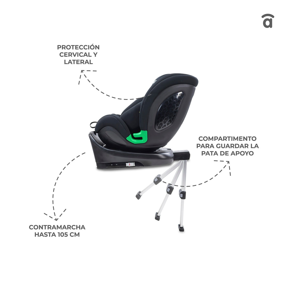 Silla de Auto Upperfix Negro