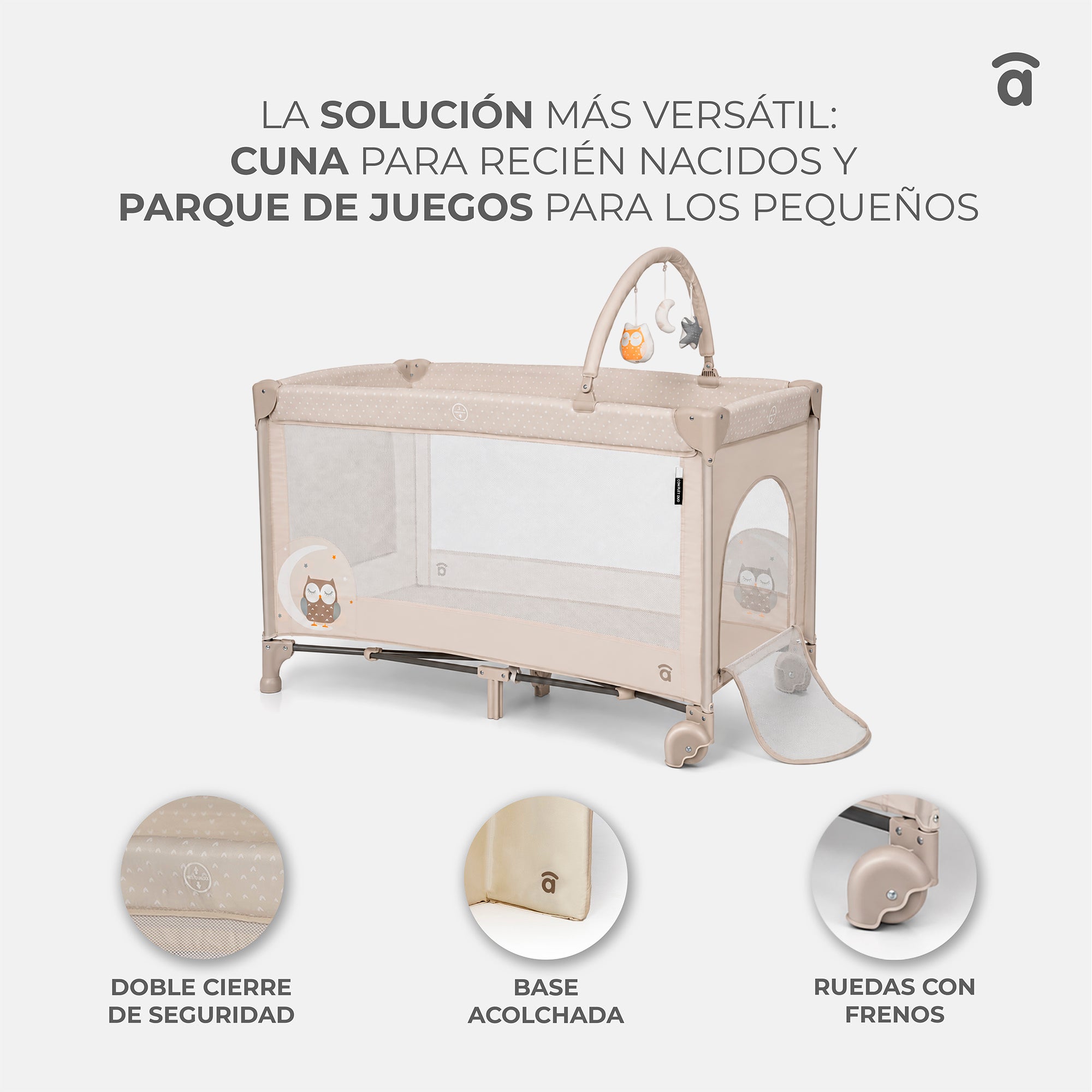 Cuna de viaje Complet Dúo Búho