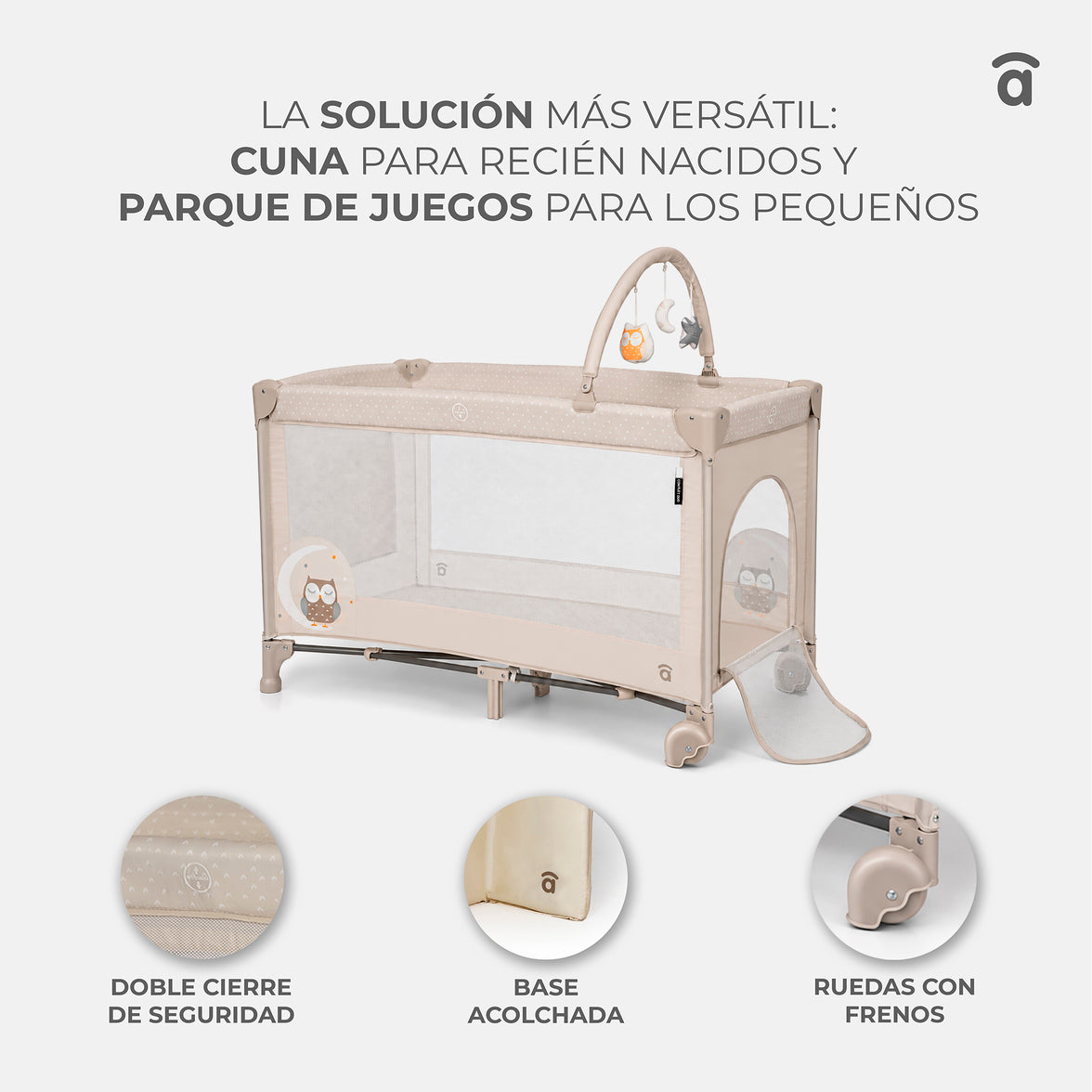 Cuna de viaje Complet Dúo Búho