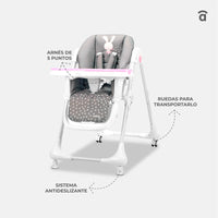Gray Bunny Highchair with Wheels