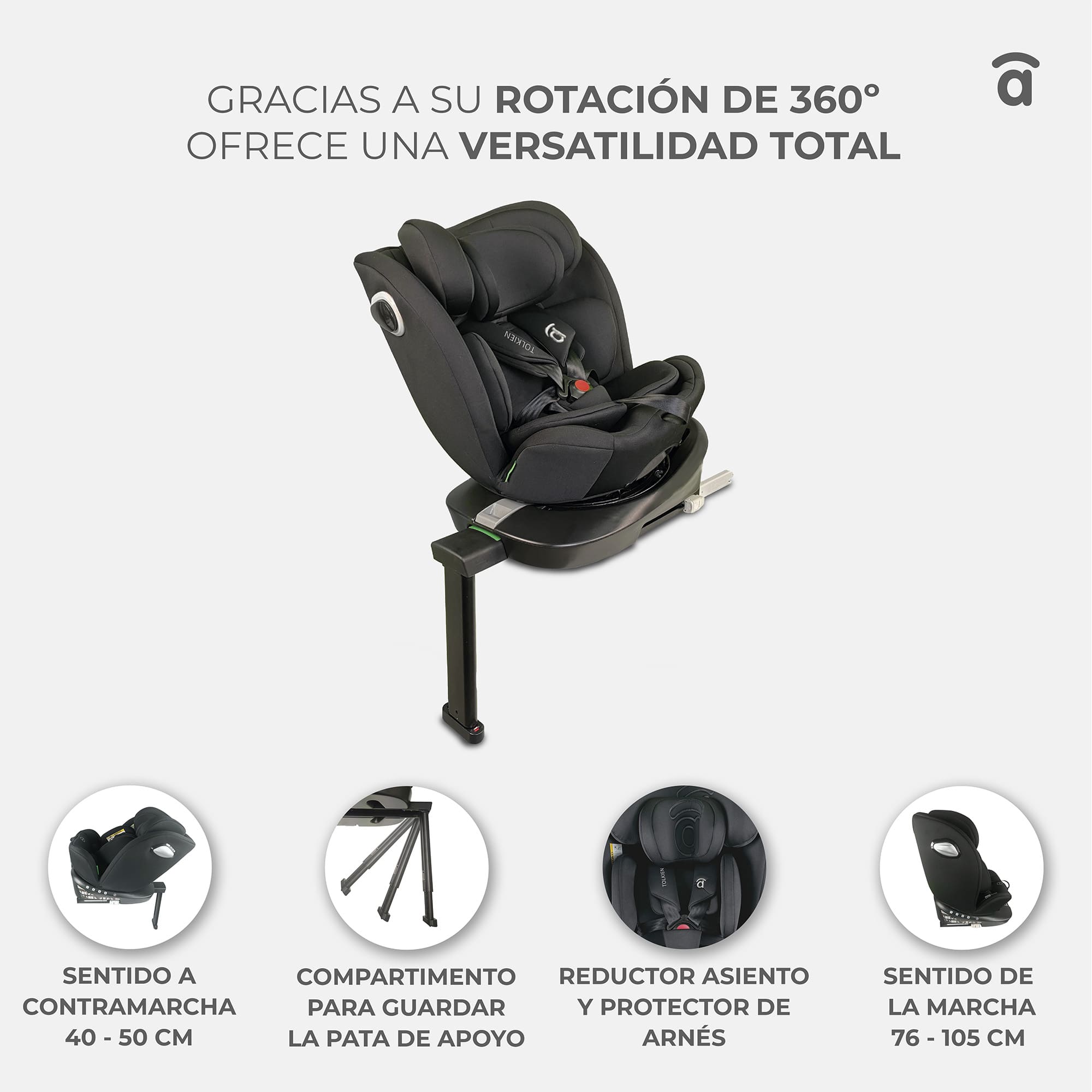 Silla de auto Tolkien negro