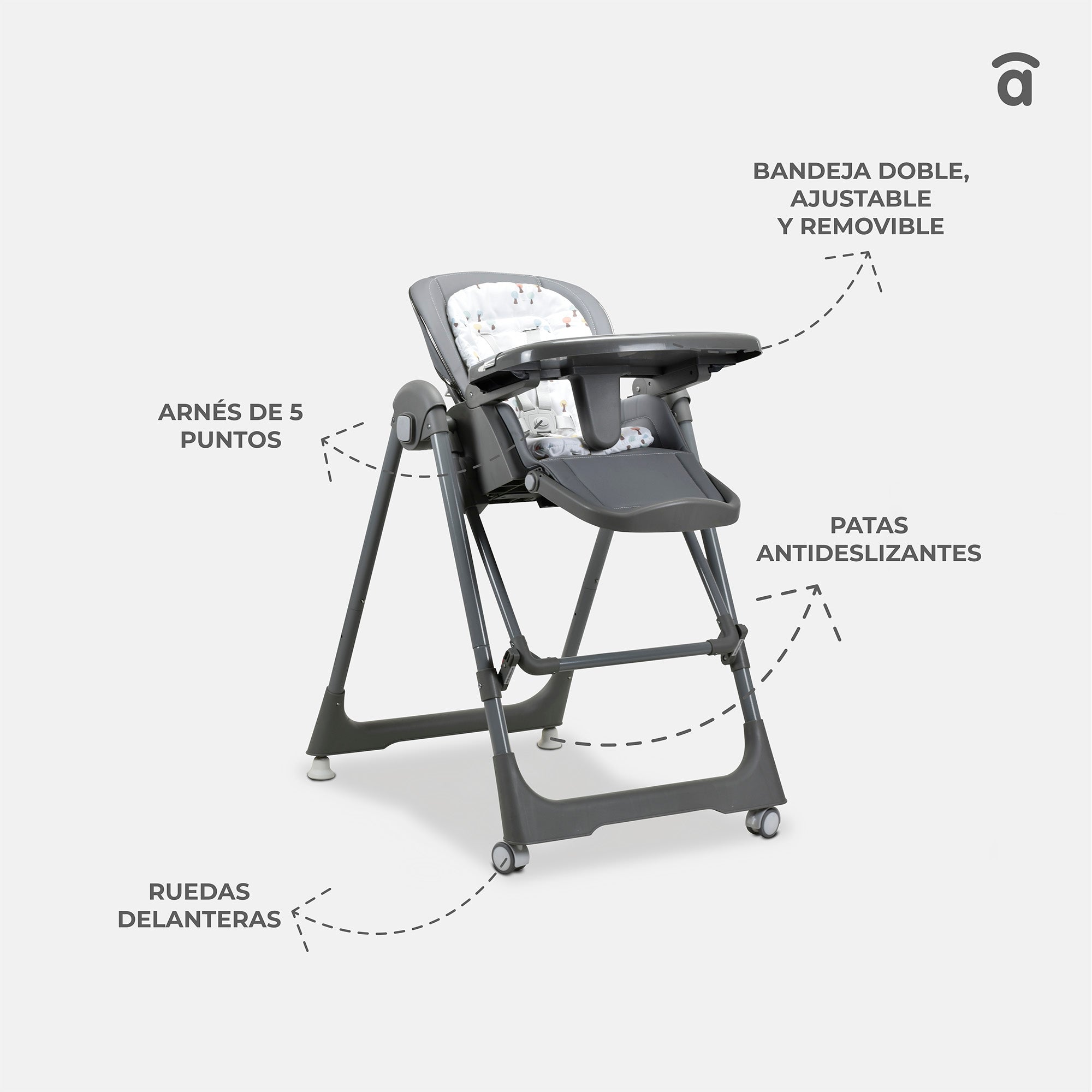 Basmati high chair convertible into swing