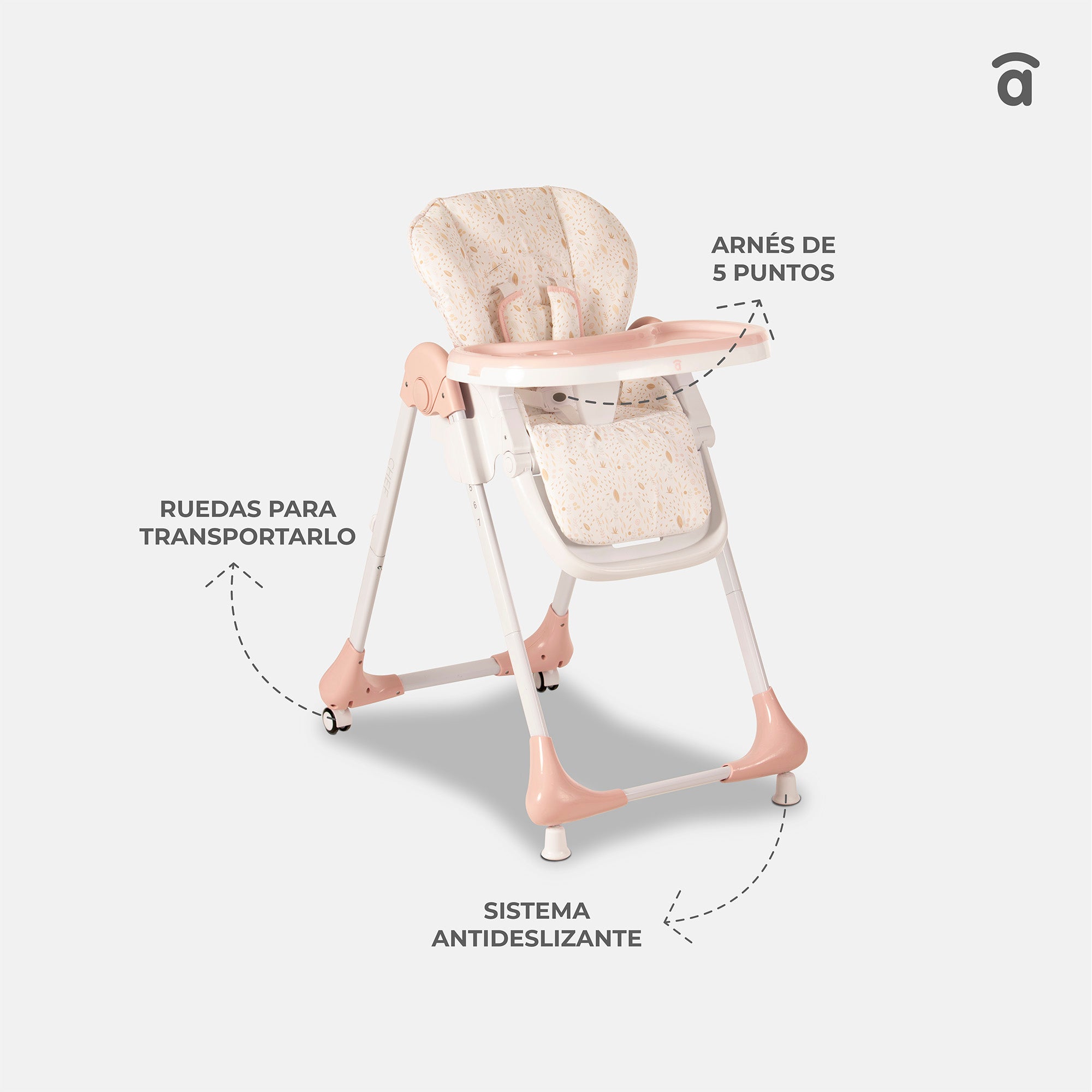 Chef Forest Pink High Chair