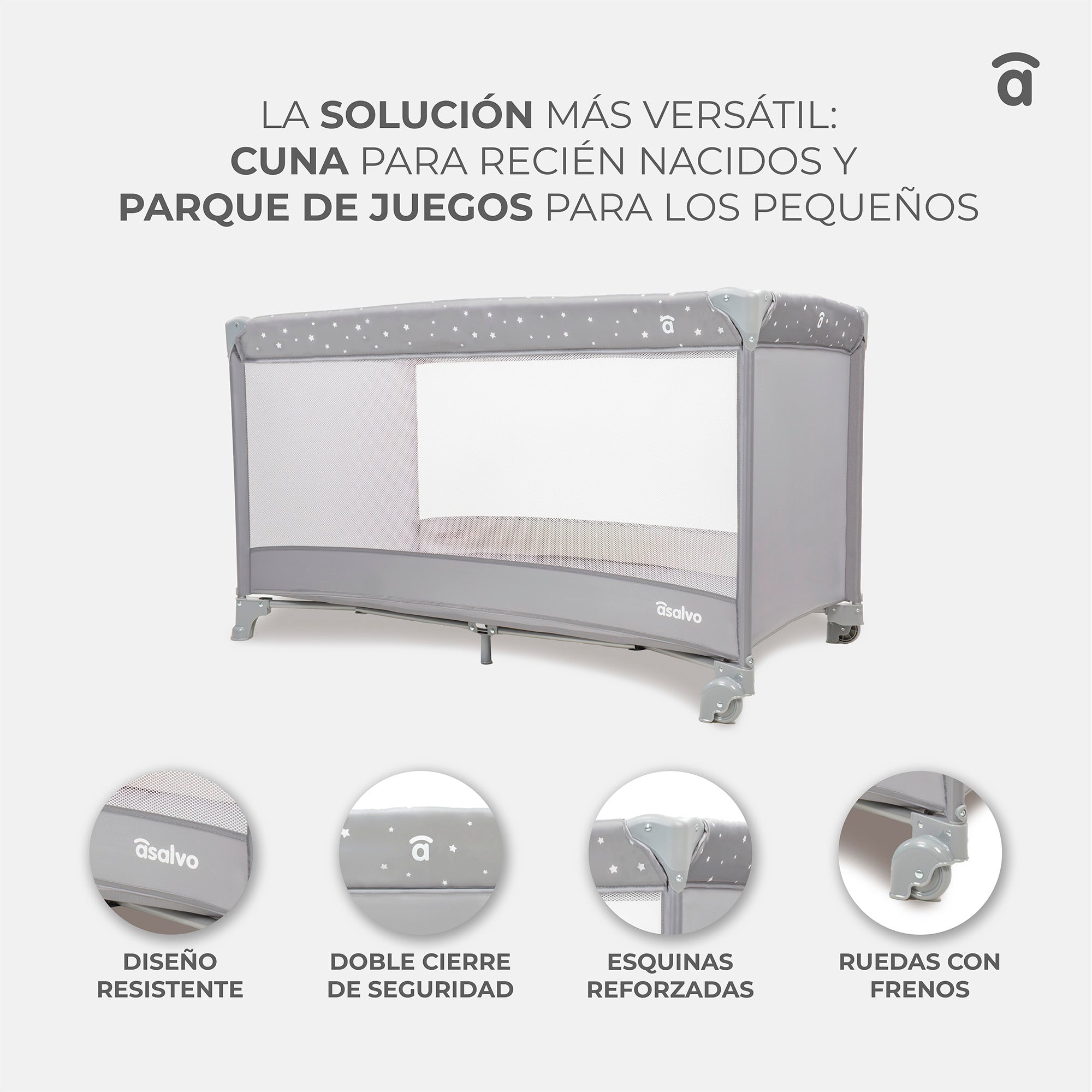 Balearic Travel Crib 2 gray