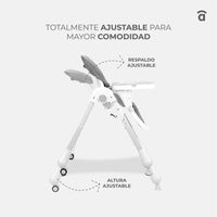 Gray Bunny Highchair with Wheels