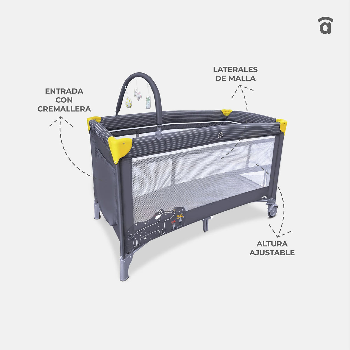 Complet Duo Hedgehog travel cot