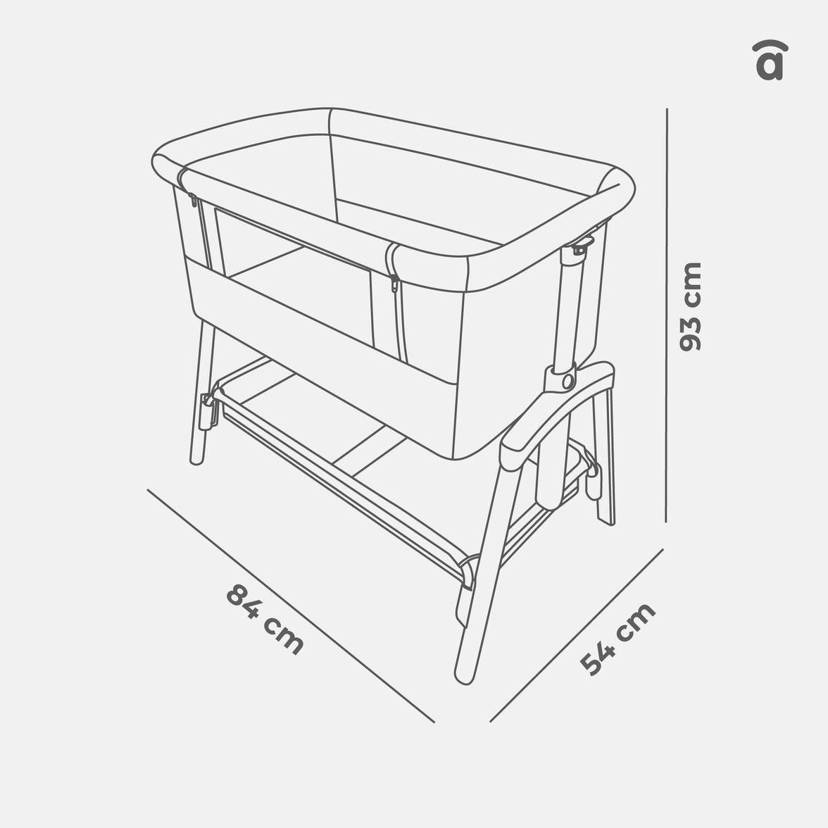 Smart co-sleeping mini crib