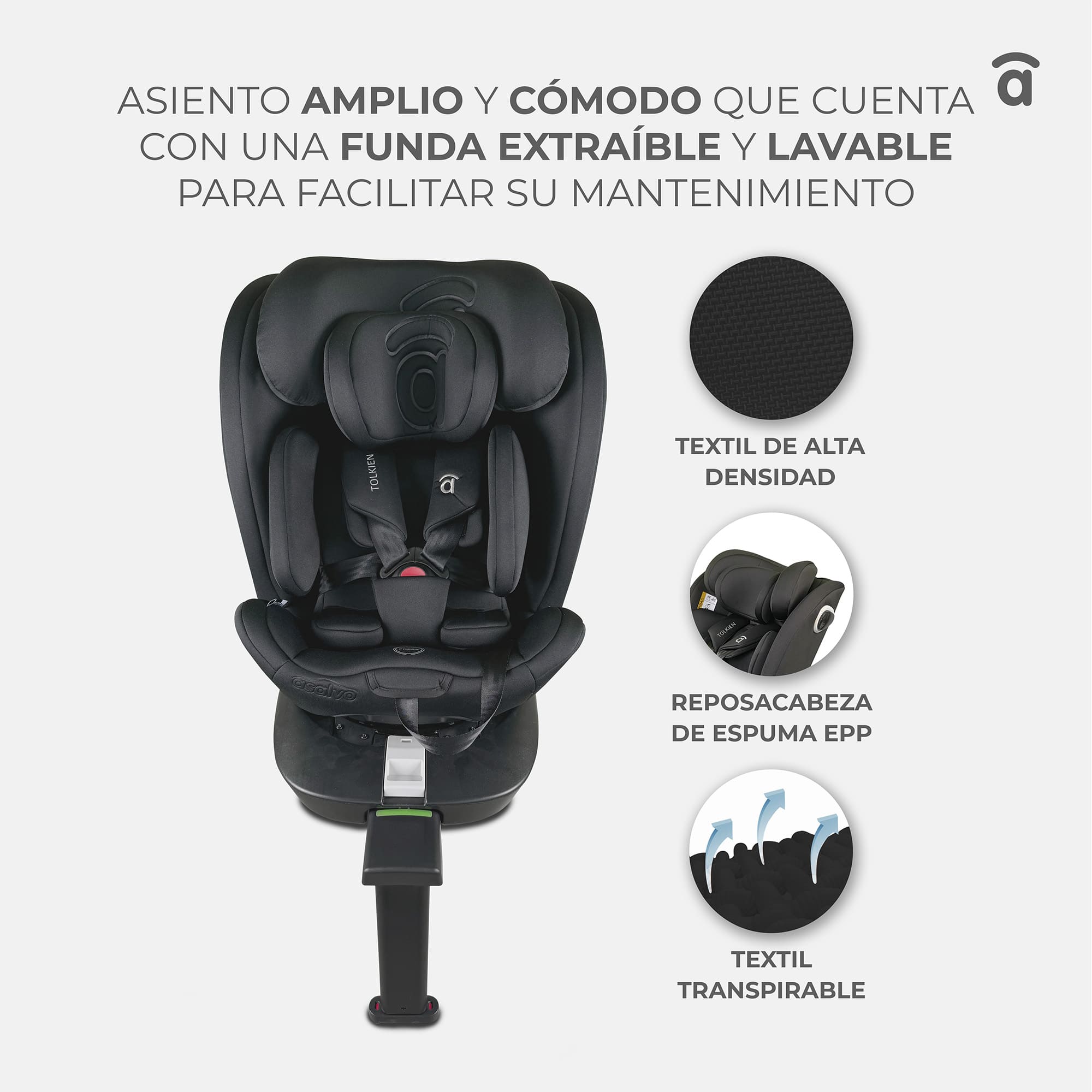 Silla de auto Tolkien negro