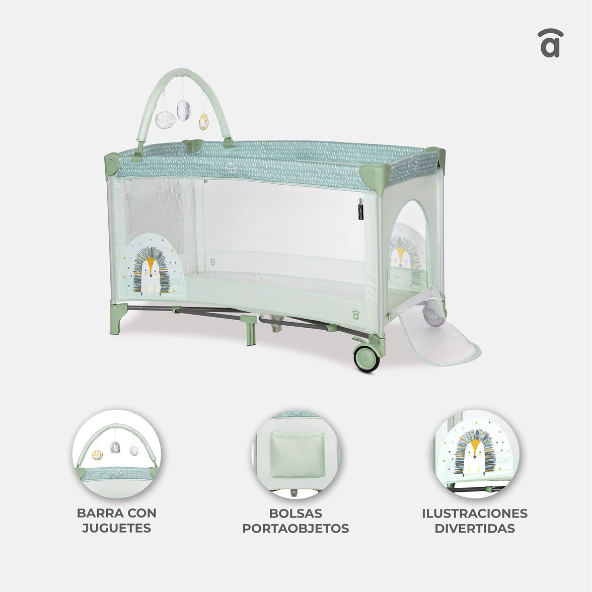 Complet Duo Hedgehog travel cot
