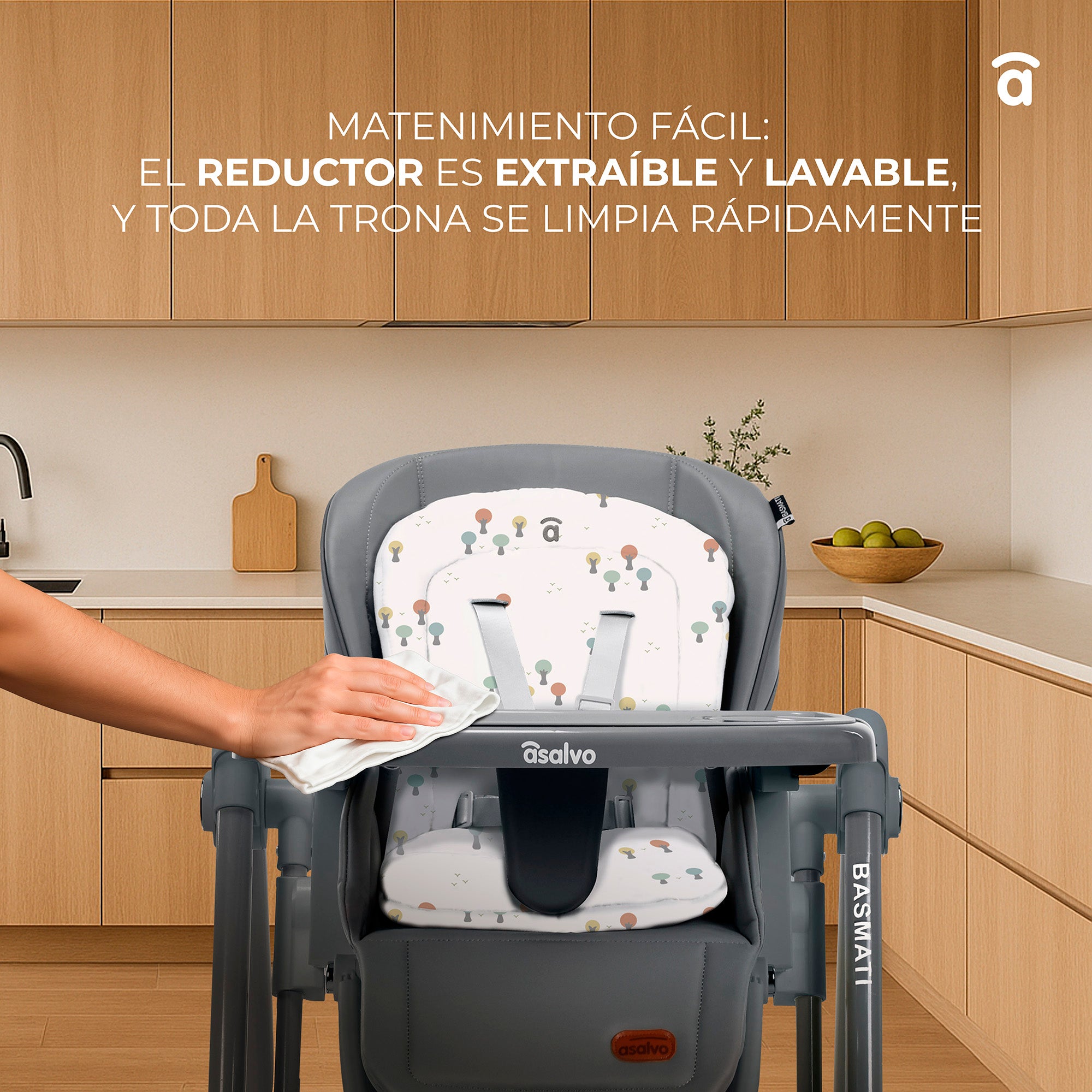 Basmati high chair convertible into swing