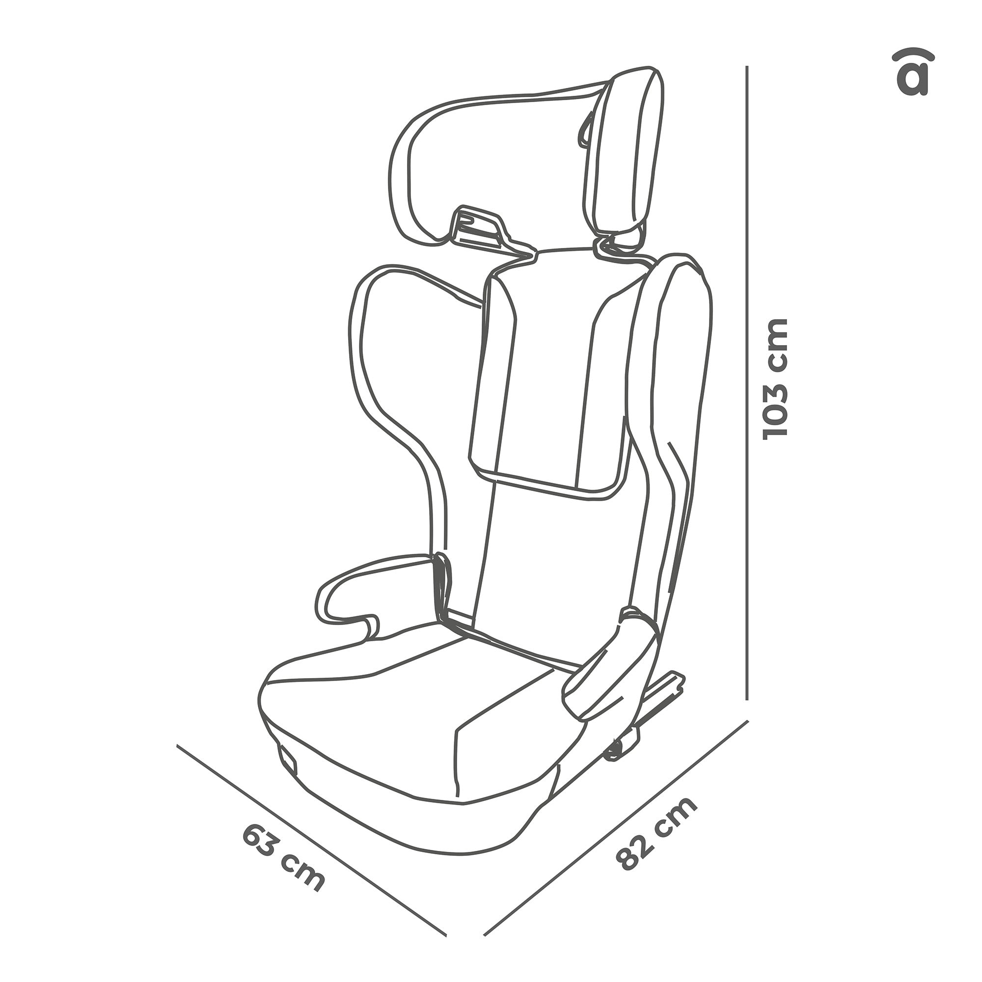Kipling black car seat