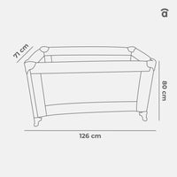 Gray Creta travel cot