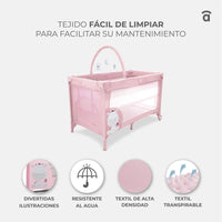 Travel Crib Complete Duo Baby Giraffe Pink