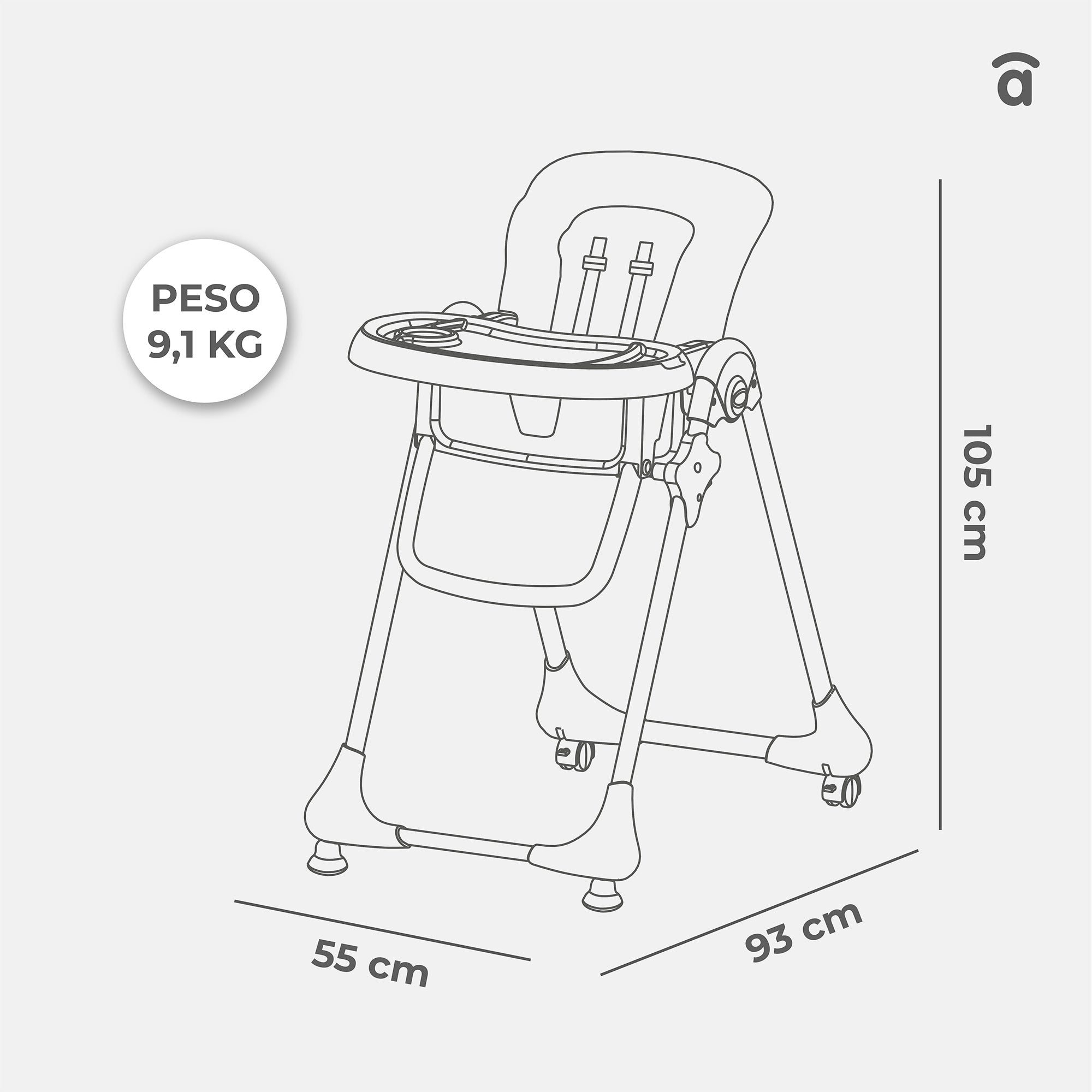 Chef Forest Pink High Chair