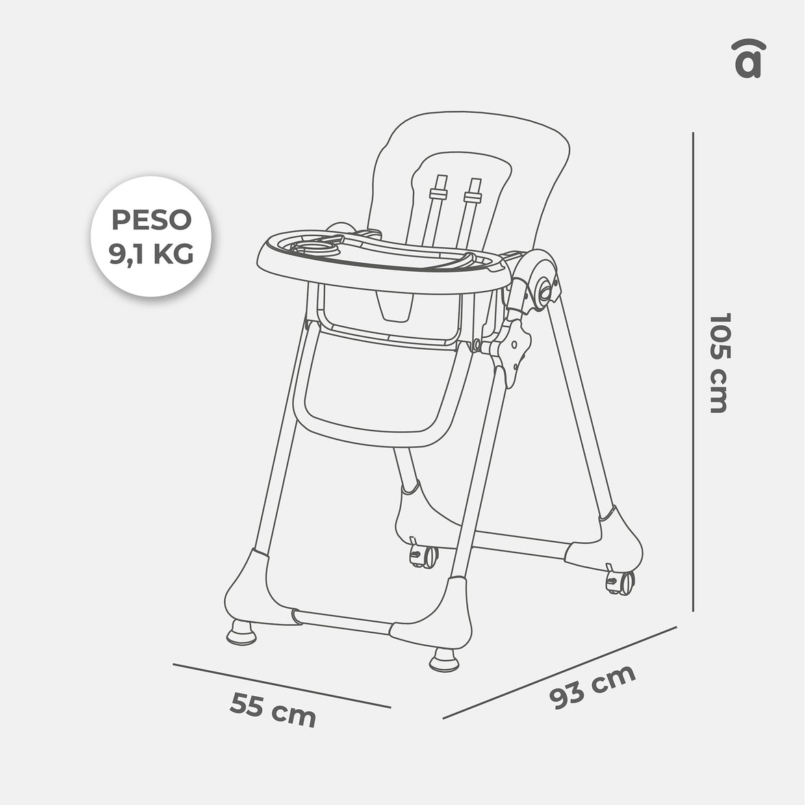 Chef Forest Pink High Chair