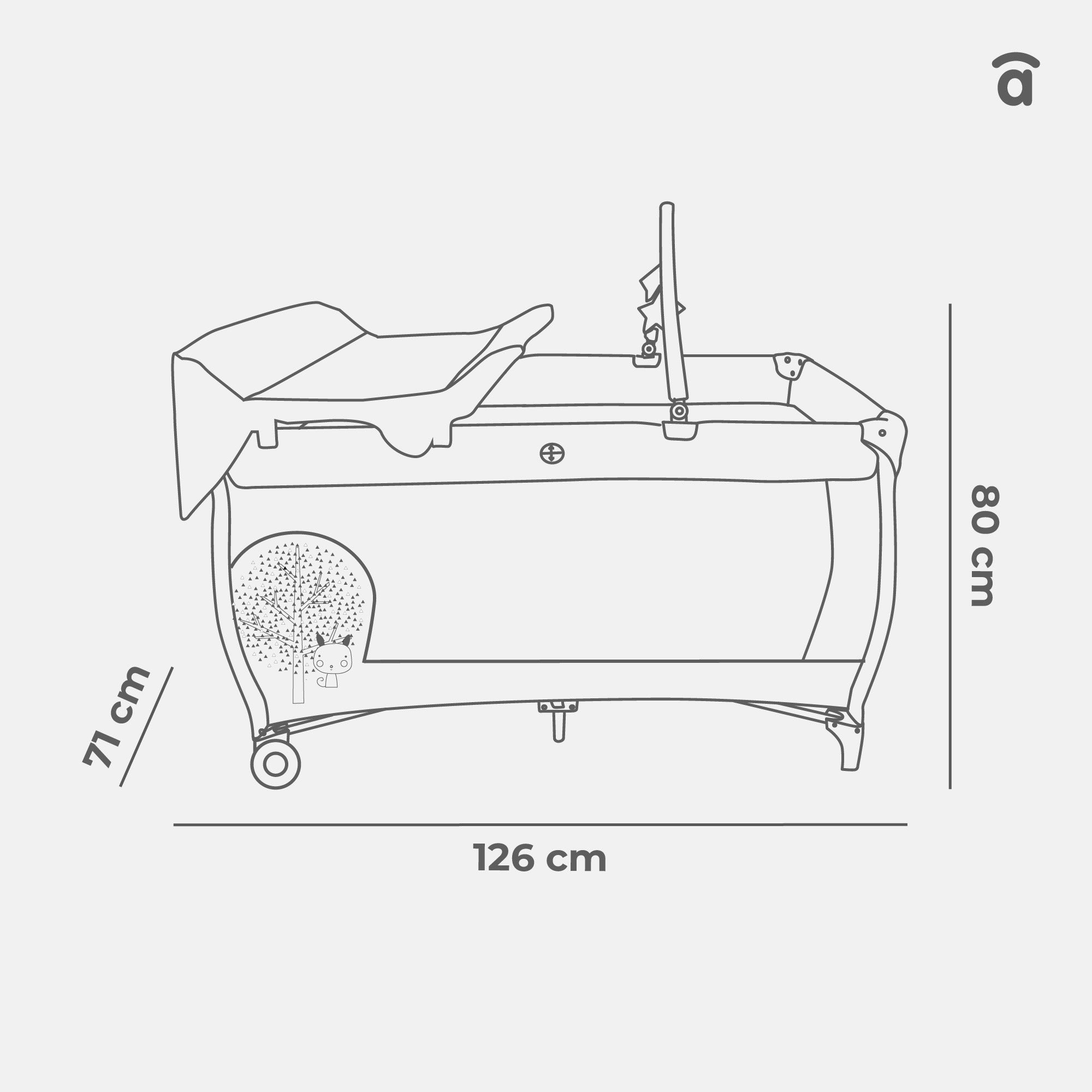 Berço de viagem nórdico completo 18