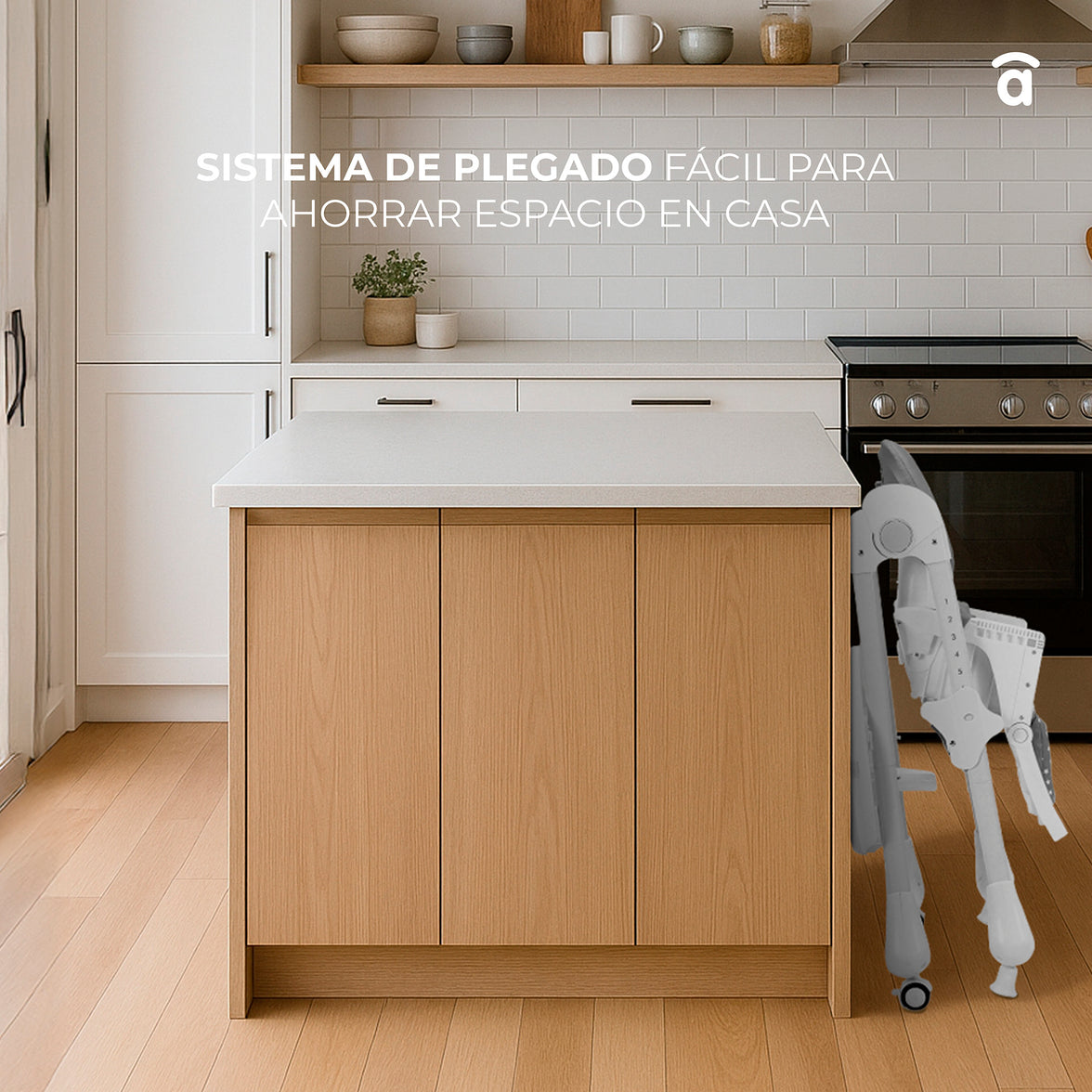 Gray Bunny Highchair with Wheels