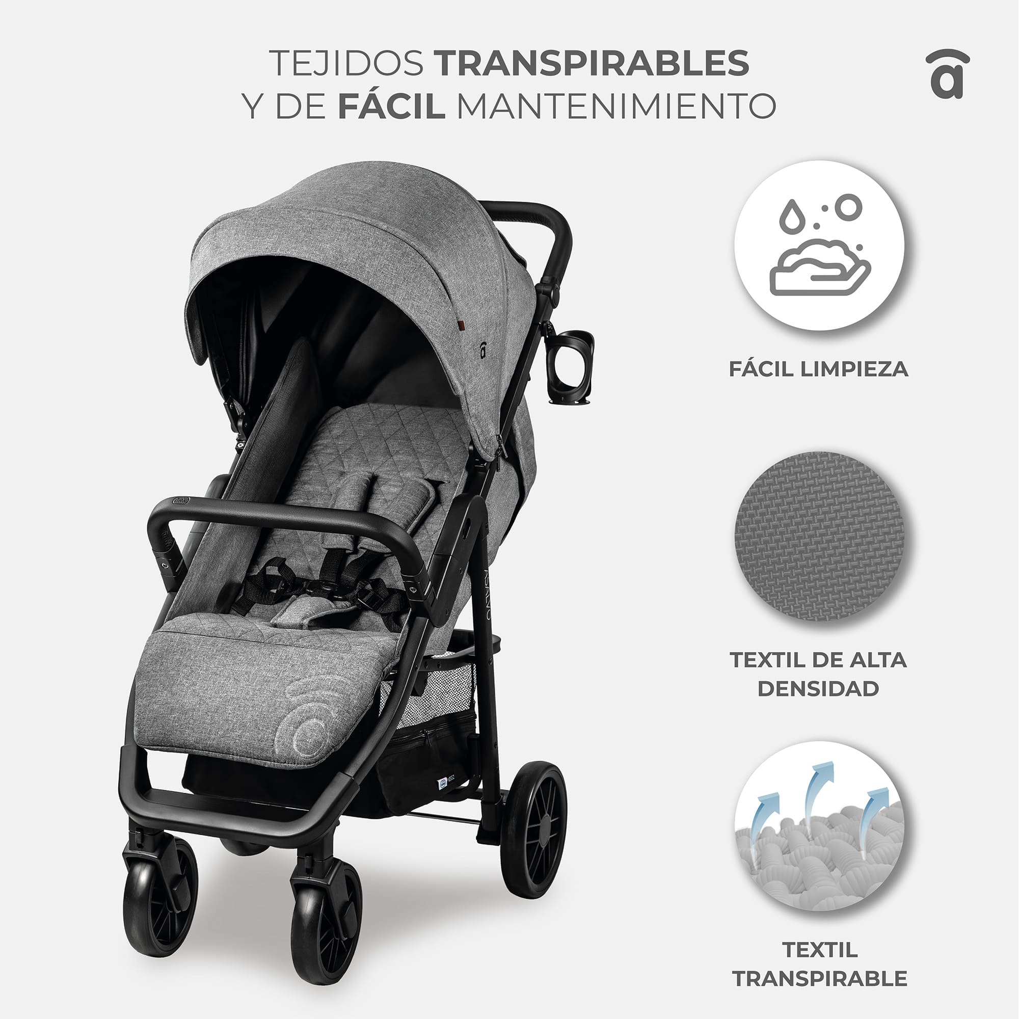 Ness 2 gray stroller
