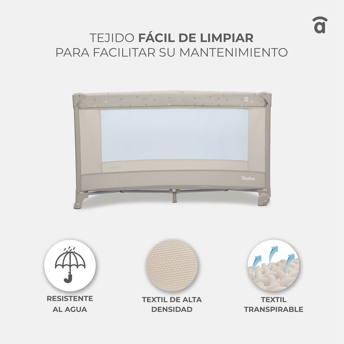 Balearic Travel Crib 2 gray