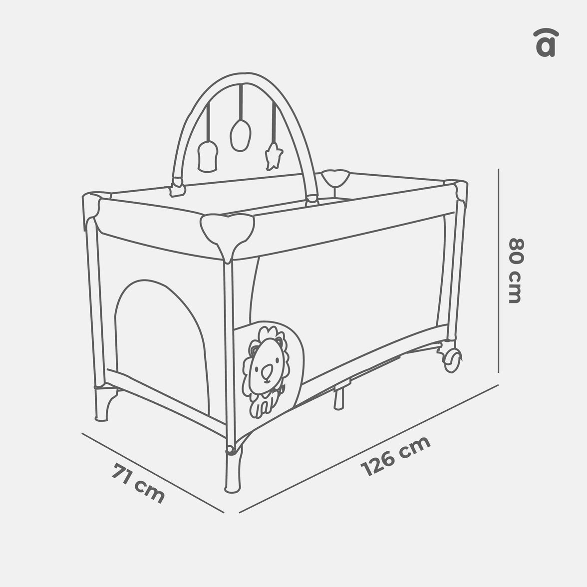Travel Crib Complete Duo Baby Giraffe Pink